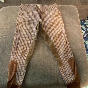 Full seat plaid breeches